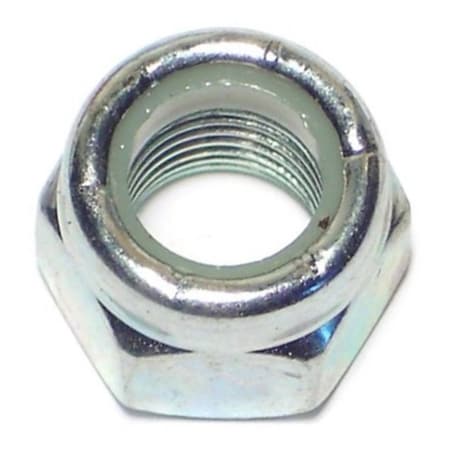 Midwest Fastener Nylon Insert Lock Nut, 3/8"-24, Steel, Grade 2, Zinc Plated, 100 PK 03663